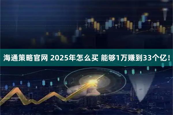 海通策略官网 2025年怎么买 能够1万赚到33个亿！